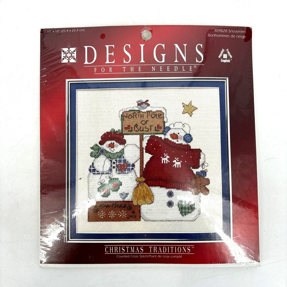 Designs For The Needle Christmas‎ Snowman 309828 Cross Stitch Snowman Kit 10